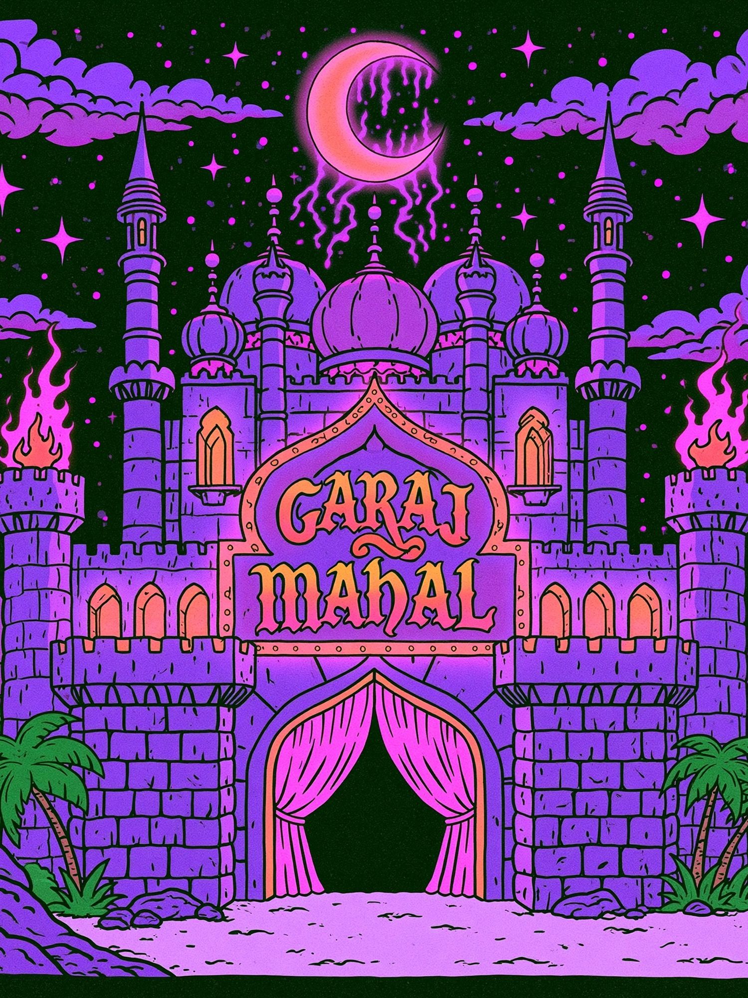 Garaj Mahal Fantasy Castle Poster. poster — illustration art