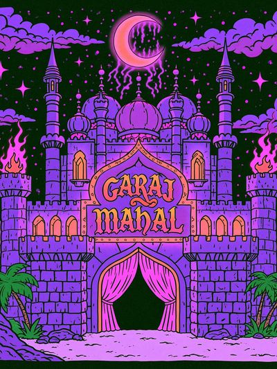 Garaj Mahal Fantasy Castle Poster. poster