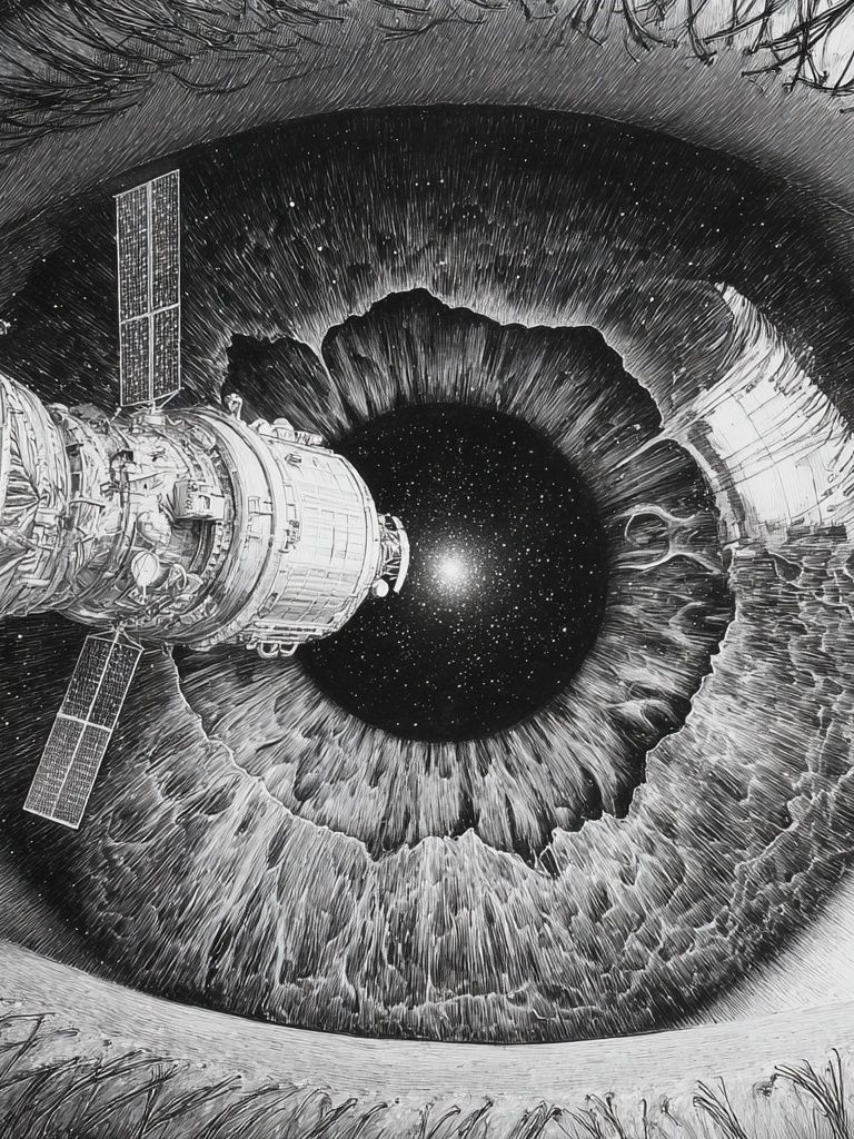 Cosmic Eye Space Illustration Poster. poster — illustration art