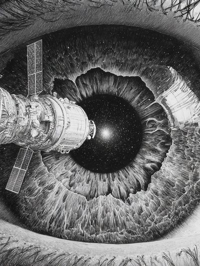 Cosmic Eye Space Illustration Poster. poster print