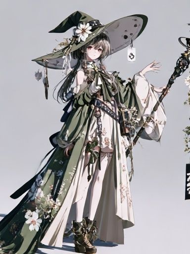 Mystic Floral Witch Illustration Poster. poster detail