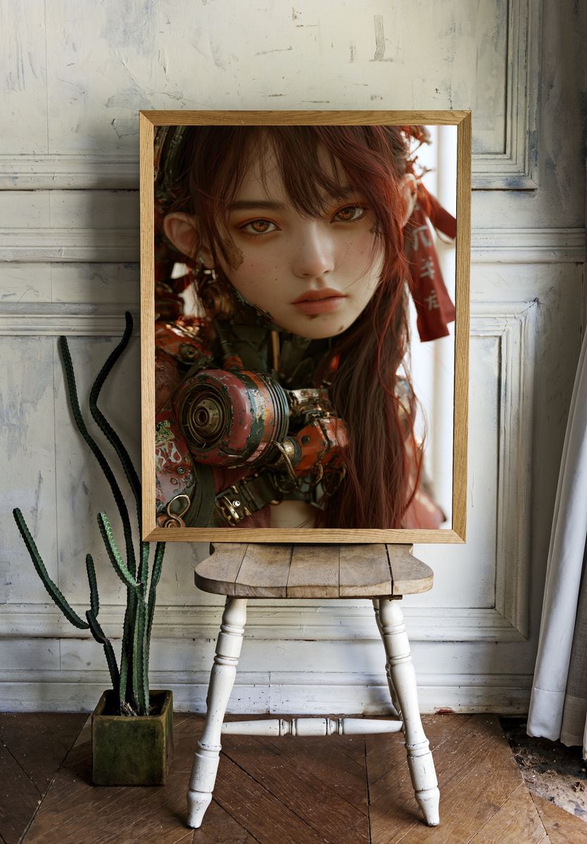 Cyberpunk Portrait Poster. — room view 1