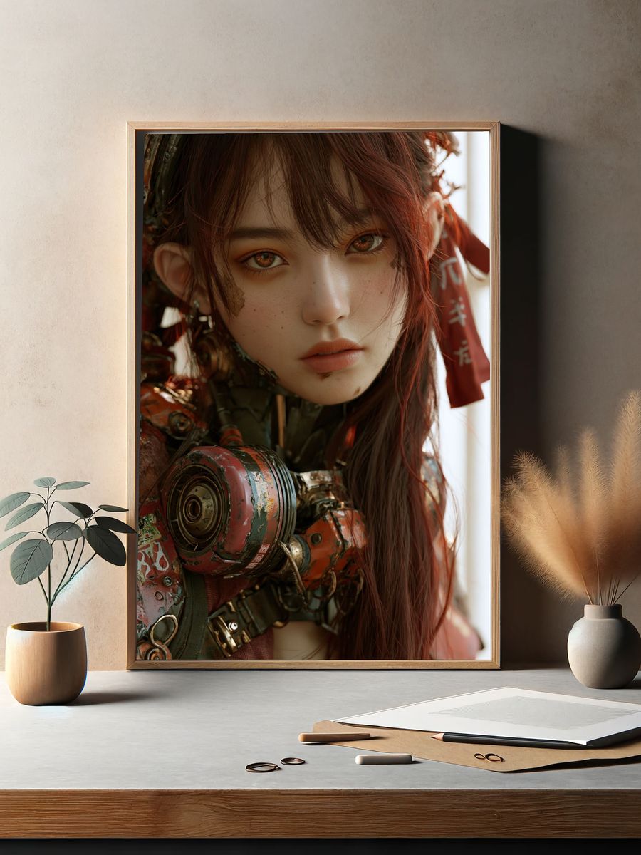 Cyberpunk Portrait Poster. — room view 2