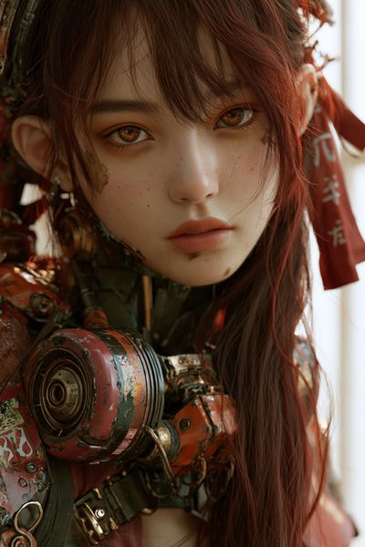 Cyberpunk Portrait Poster. poster