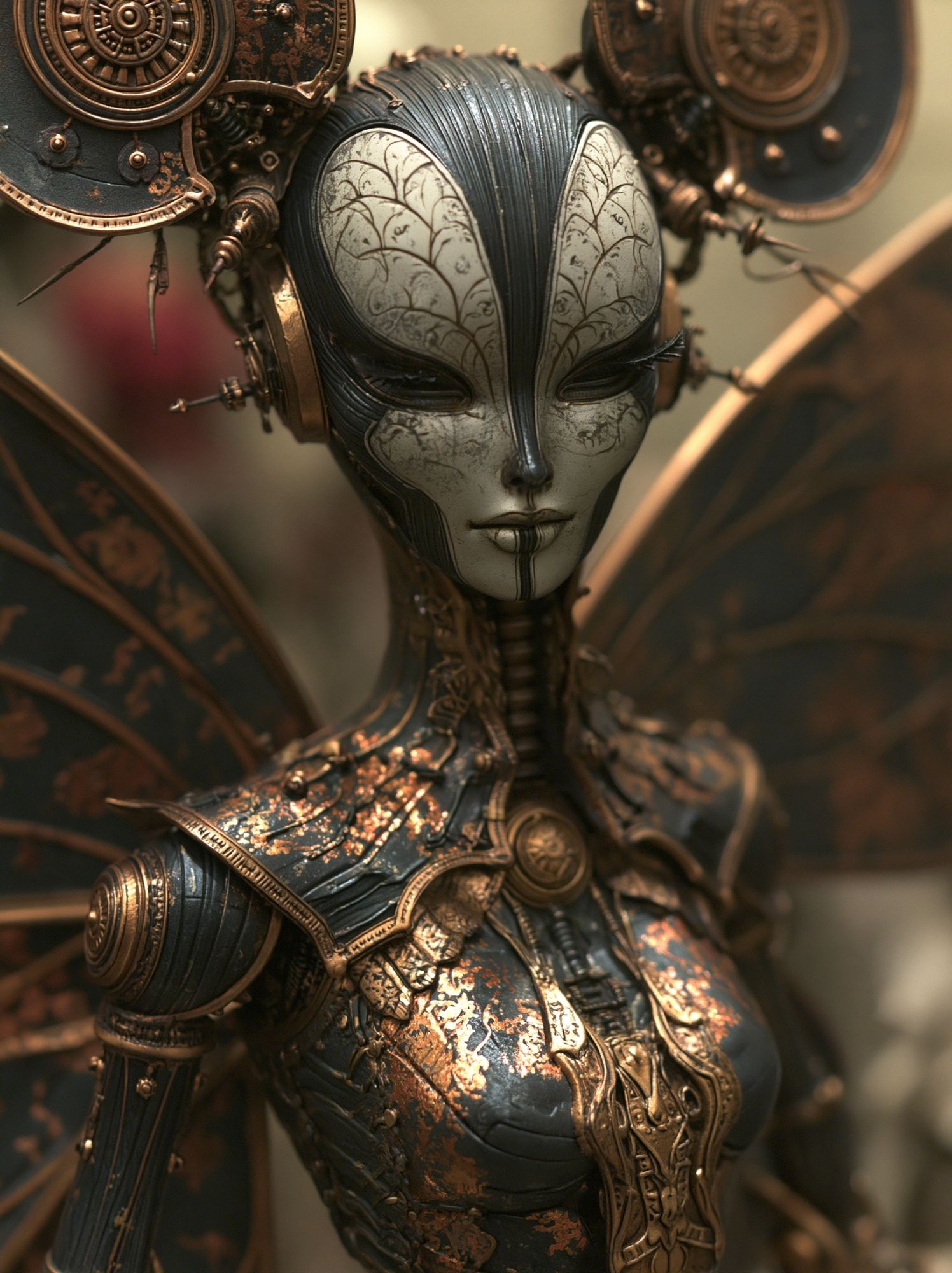 Steampunk Automaton Portrait Poster. poster detail