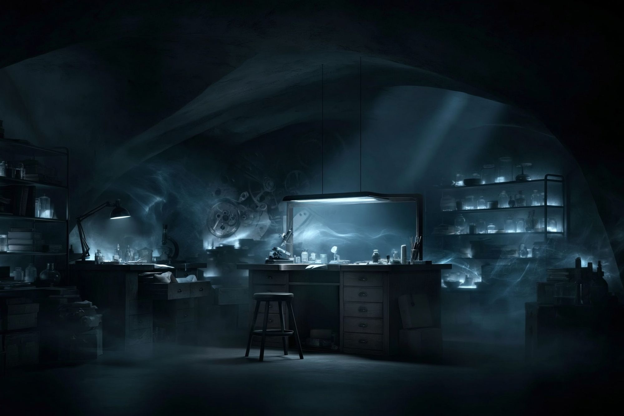Mysterious Alchemist Lab Poster. poster — illustration art