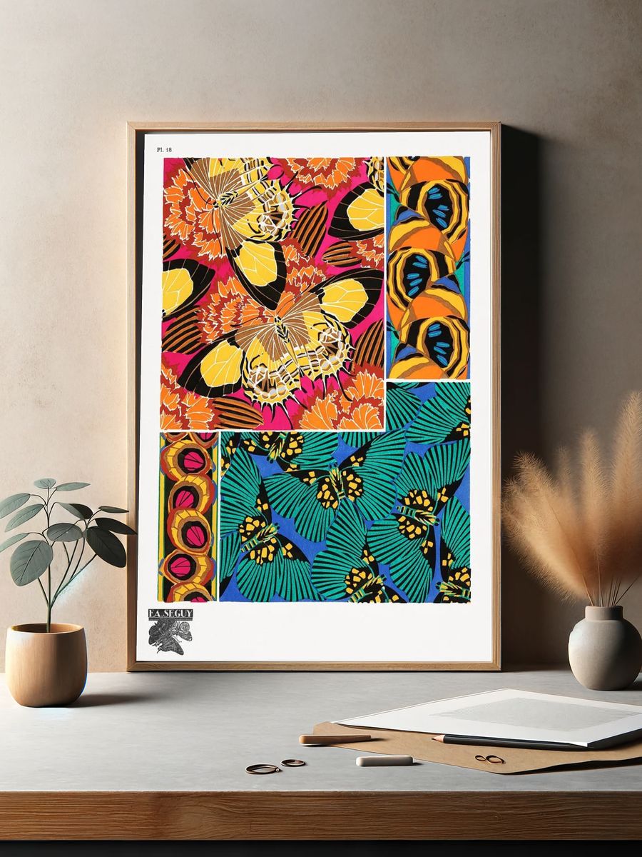 E.A. Séguy 's vintage butterflies. — room view 2