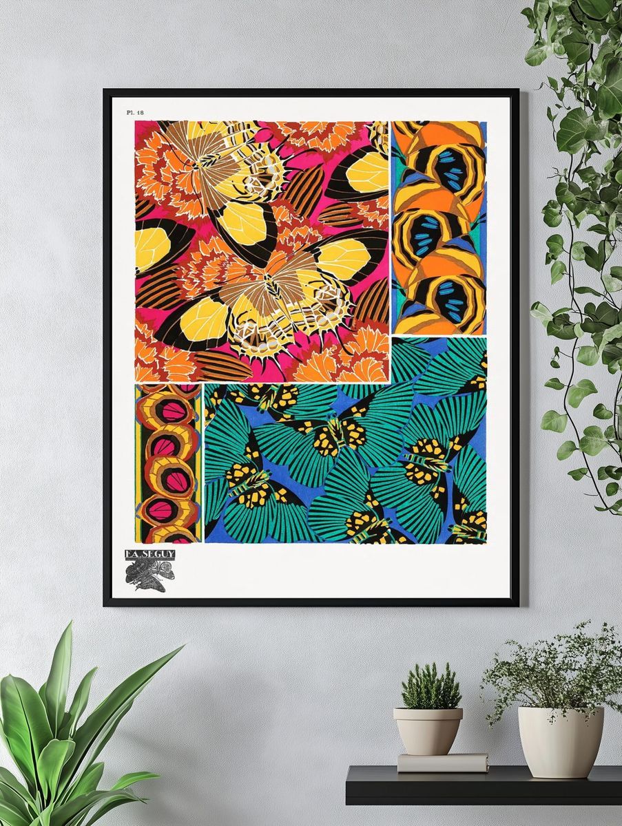 E.A. Séguy 's vintage butterflies. — room view 4