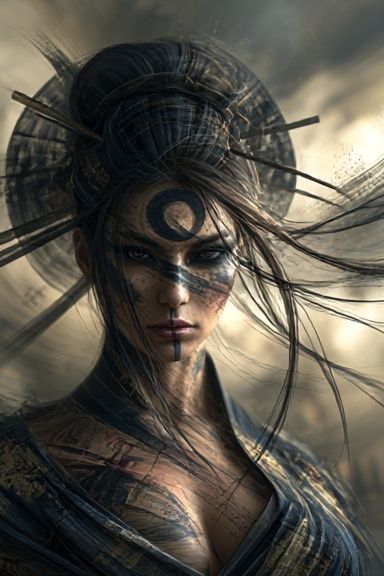 Mystic Warrior Portrait Print. poster — illustration art