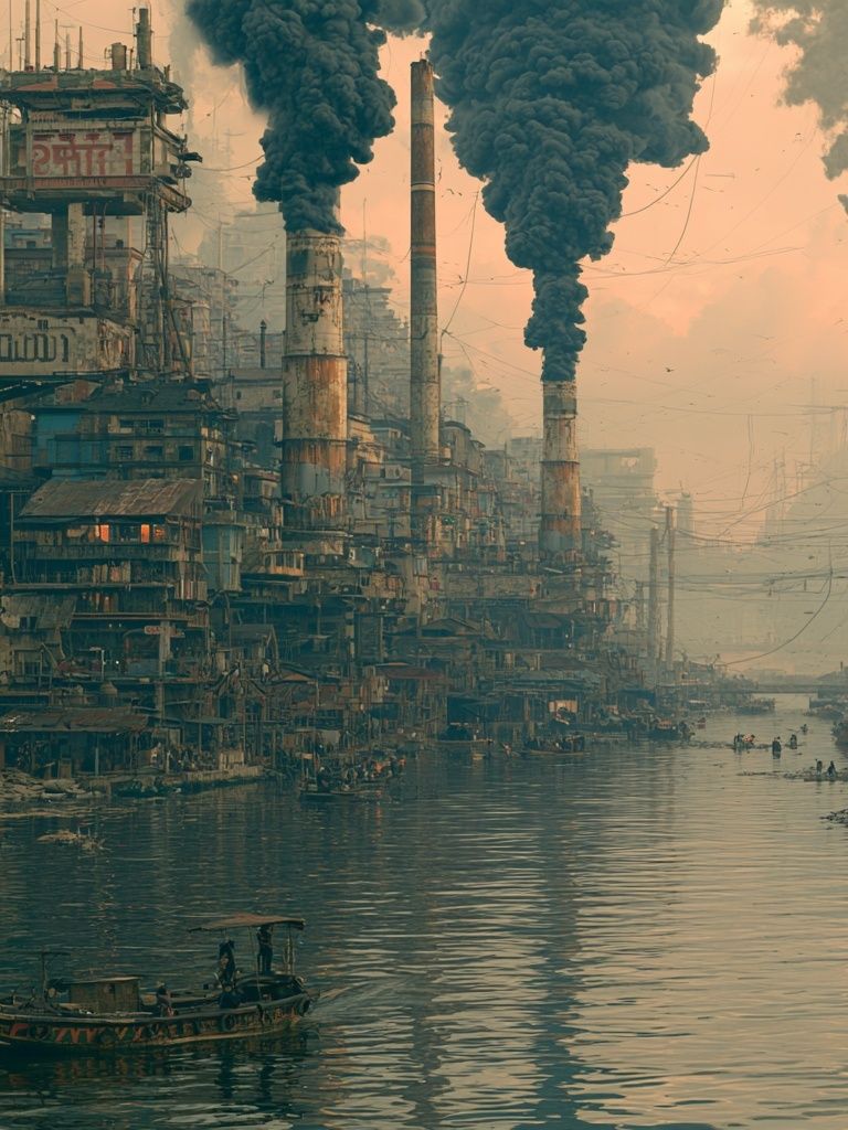 Industrial River City — Surreal Print. poster detail