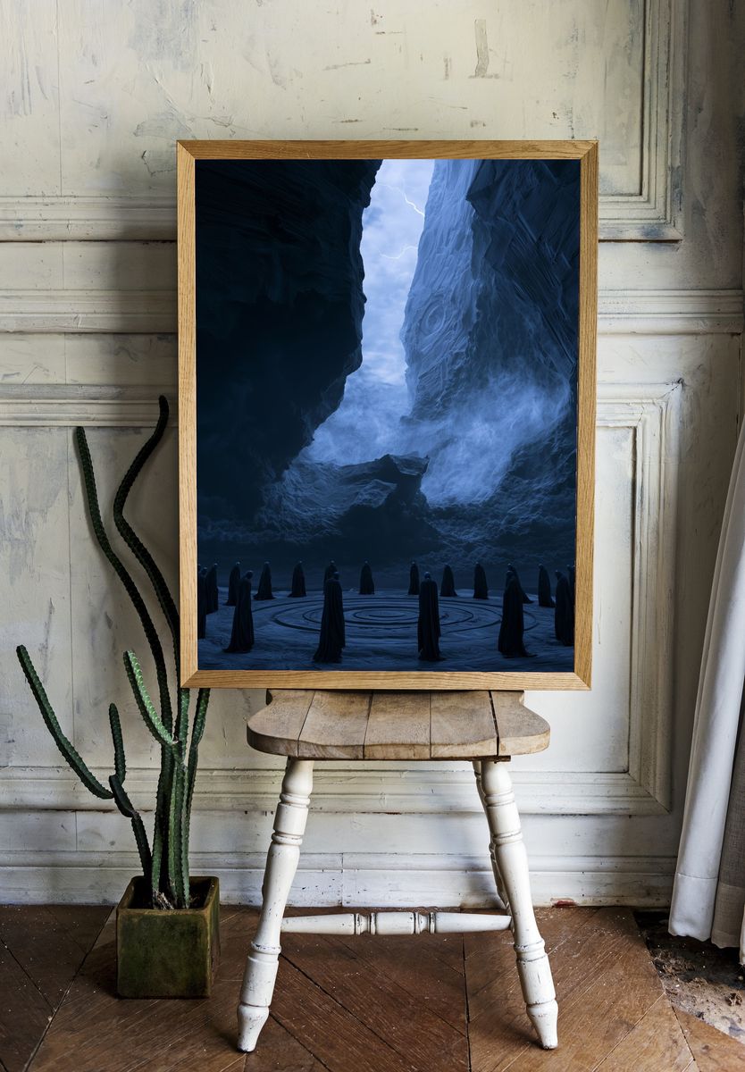 Mystic Canyon Ritual Fantasy Print. room preview