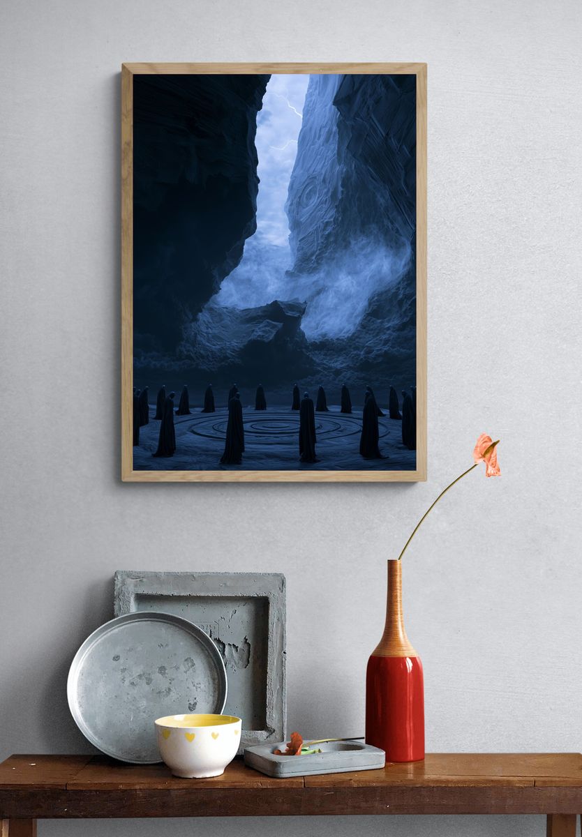 Mystic Canyon Ritual Fantasy Print. — room view 3