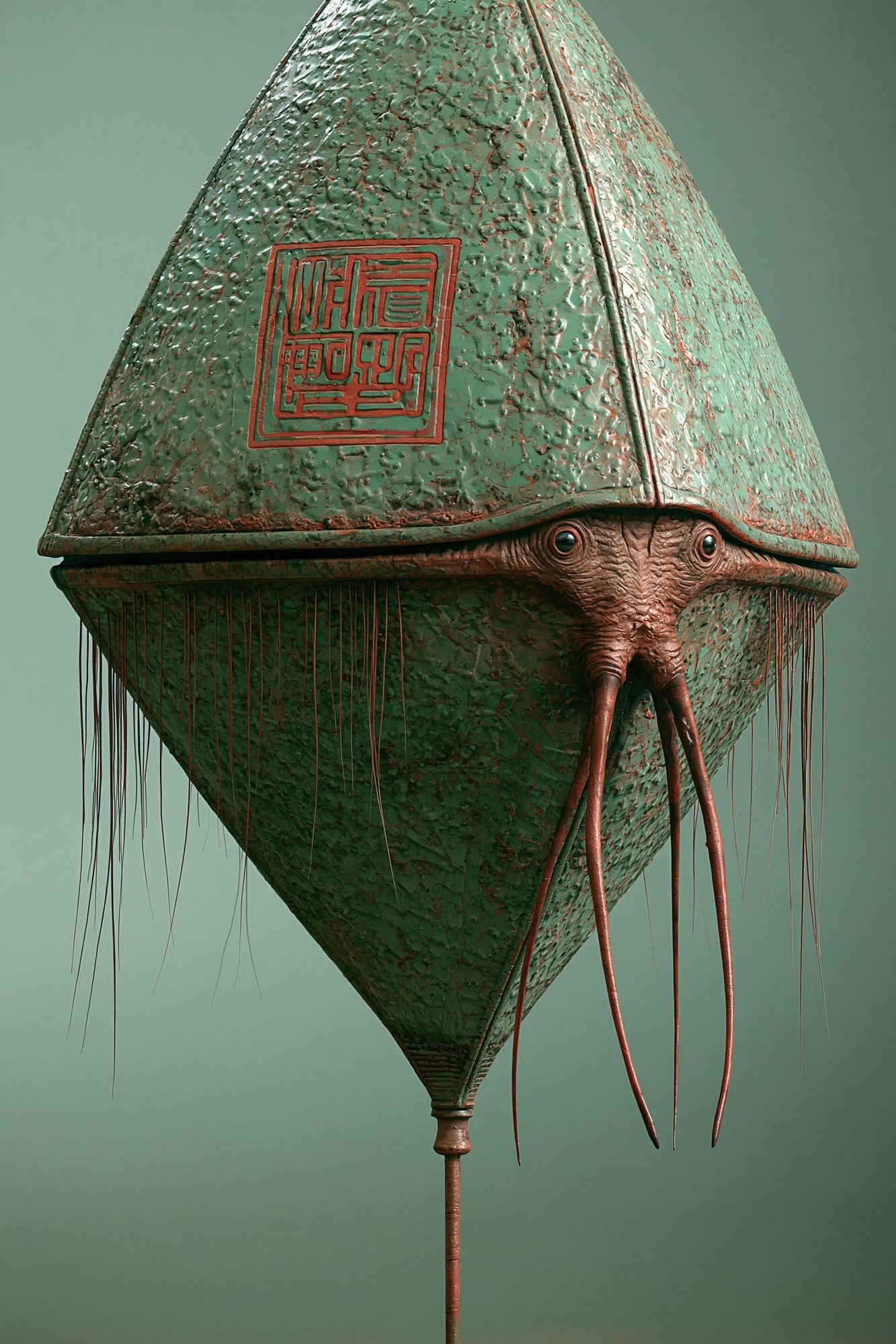 Surreal Lantern Creature Print. poster — illustration art