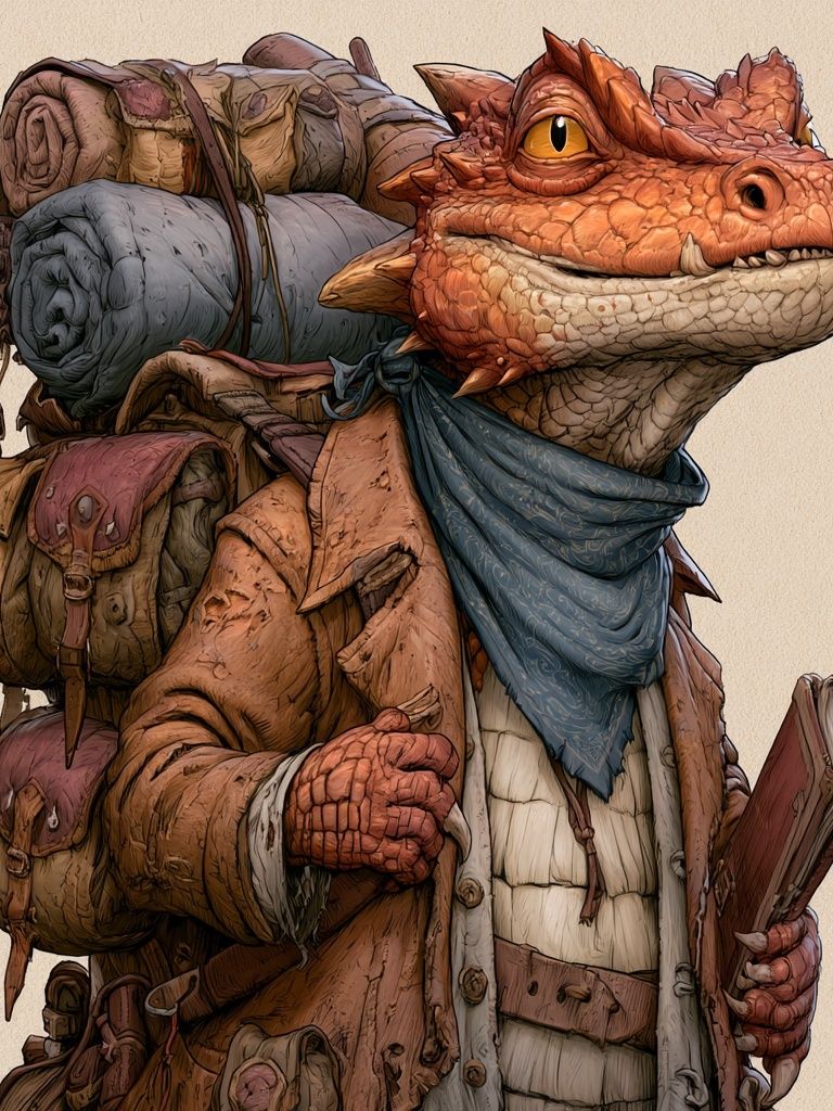 Adventurer Dragon Illustration Poster. poster — illustration art