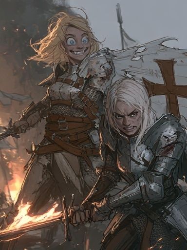Fantasy Battle Illustration Poster. poster — illustration art