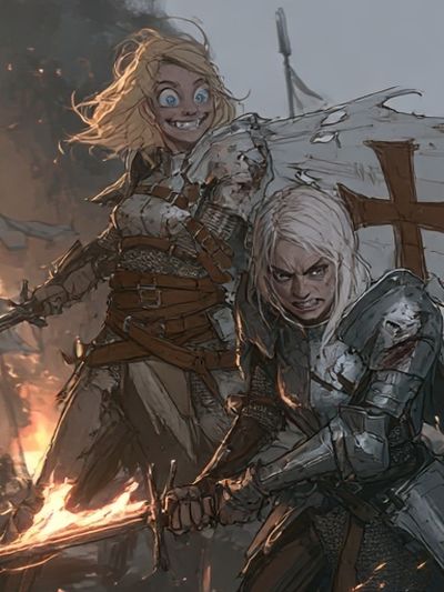 Fantasy Battle Illustration Poster. poster