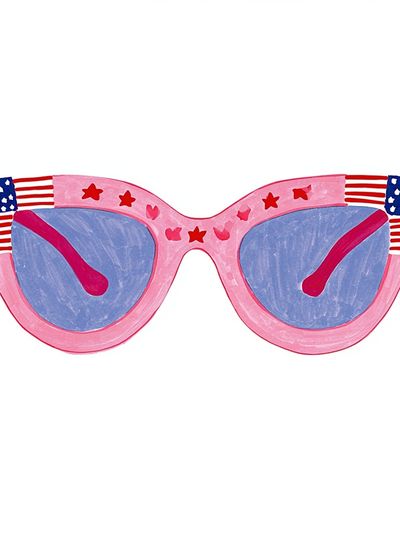 Patriotic Sunglasses Illustration Poster. poster print