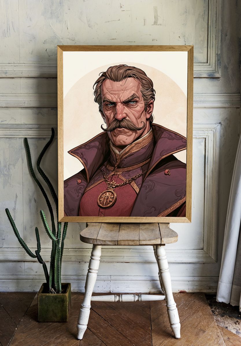 Mystic Noble Portrait Illustration Poster. — room view 1
