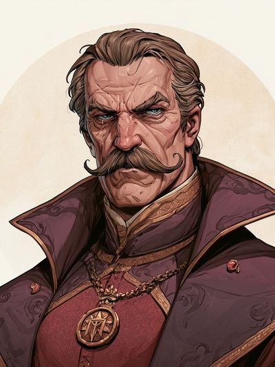 Mystic Noble Portrait Illustration Poster. poster