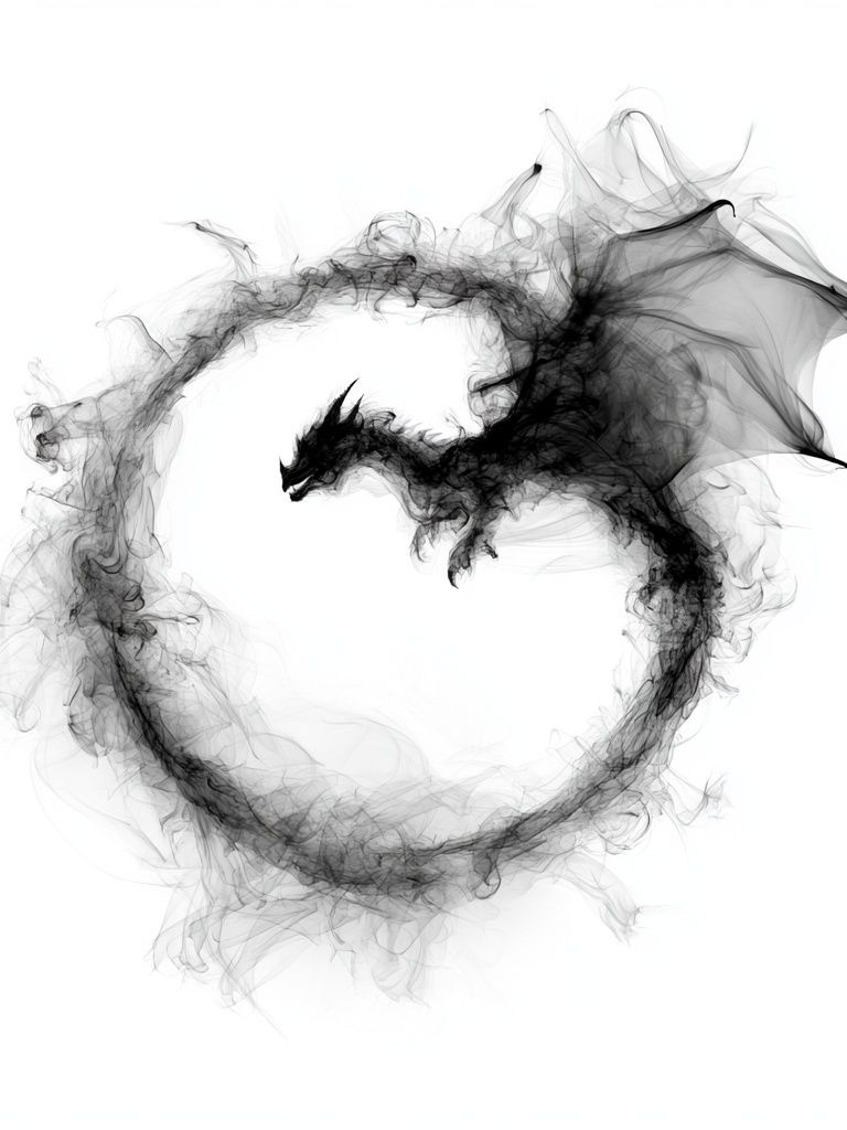 Smoke Dragon Abstract Poster. poster detail