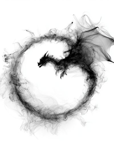 Smoke Dragon Abstract Poster. poster