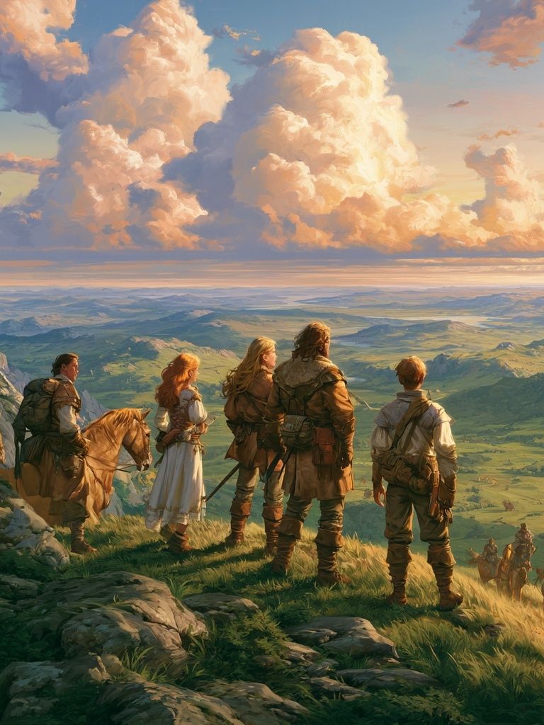 Epic Fantasy Landscape Illustration Poster. poster — illustration art