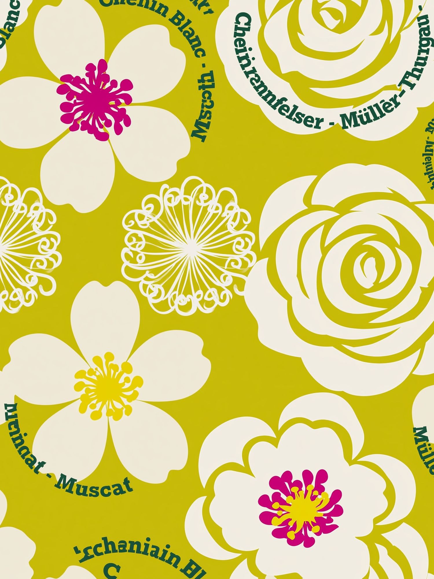 Floral Pattern Typography Print. poster detail
