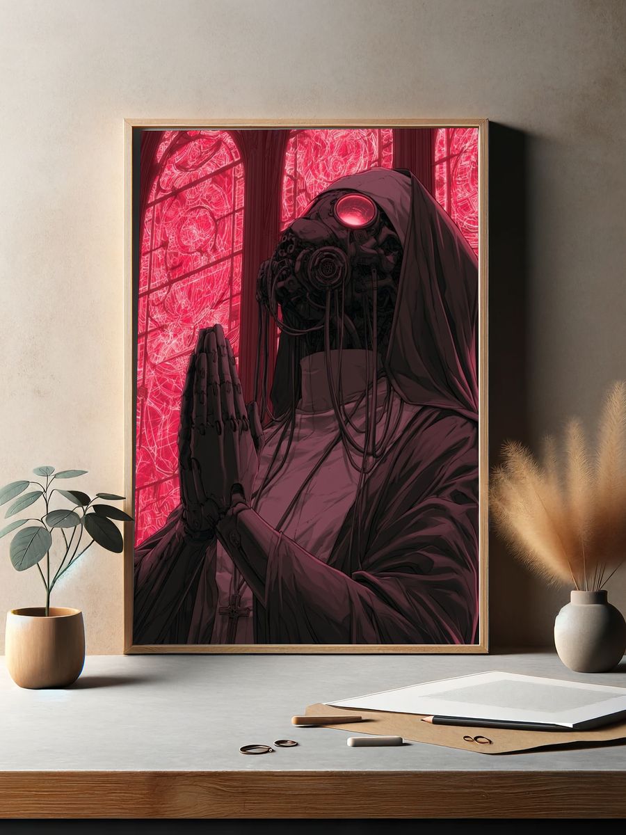 Cybernetic Nun Sci-Fi Poster. — room view 2