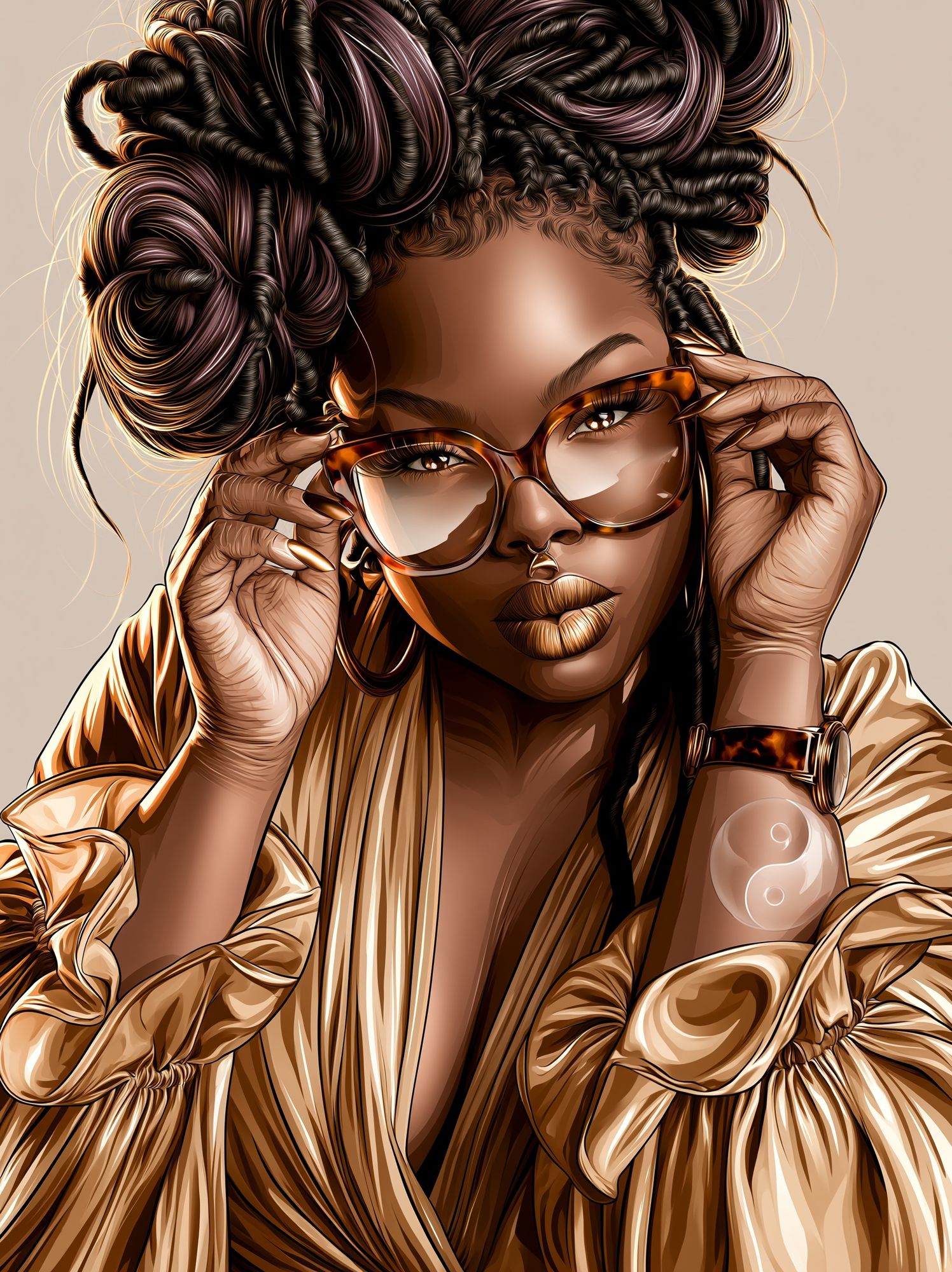 Stylish Portrait Illustration Poster. poster — illustration art