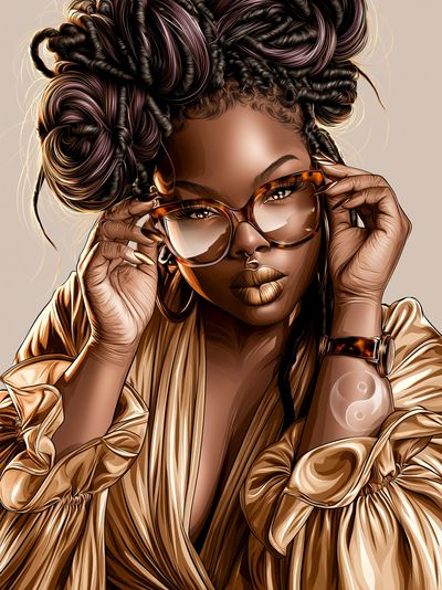 Stylish Portrait Illustration Poster.