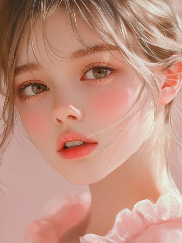 Soft Portrait Illustration Print. poster — illustration art