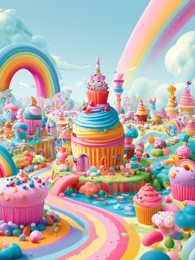 Candy Rainbow Dreamscape Poster. poster