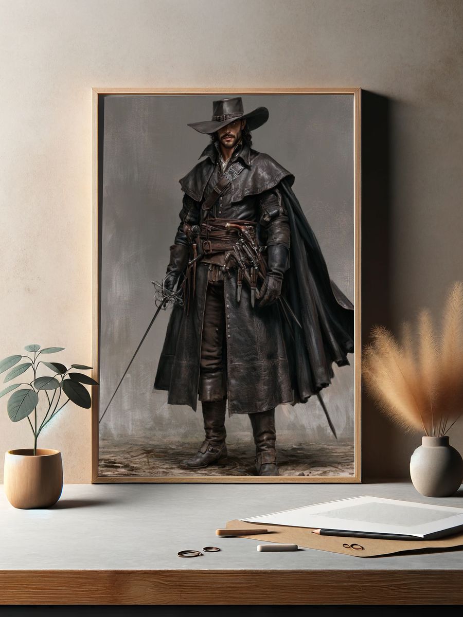 Dark Musketeer Portrait Poster. — room view 2