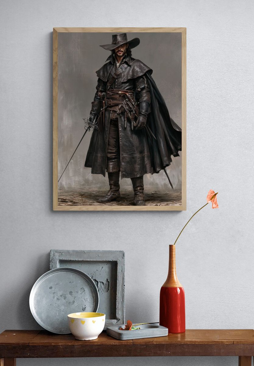 Dark Musketeer Portrait Poster. — room view 3