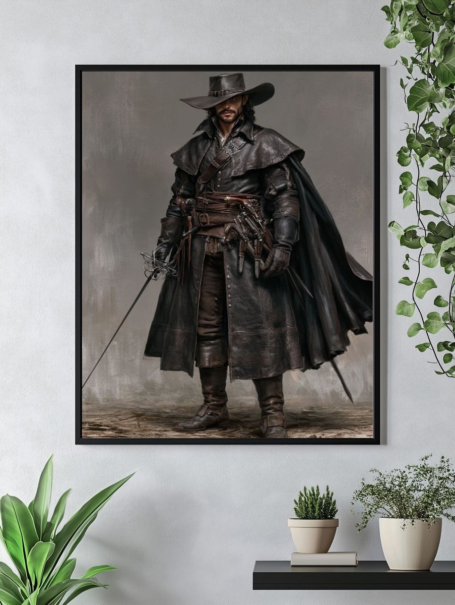 Dark Musketeer Portrait Poster. — room view 4