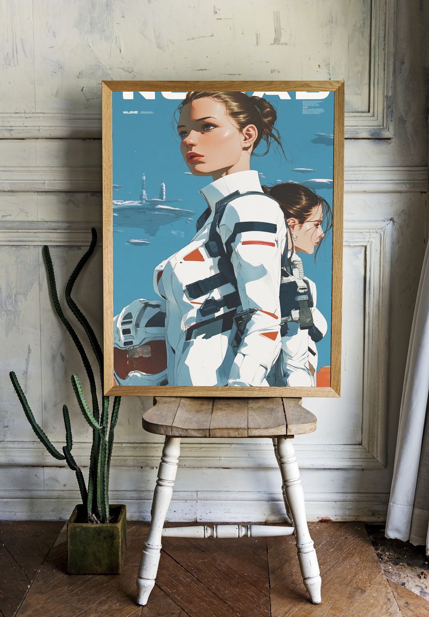 NOMAD Sci-Fi Illustration Poster. — room view 1