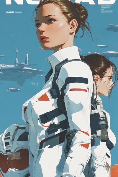 NOMAD Sci-Fi Illustration Poster. poster print