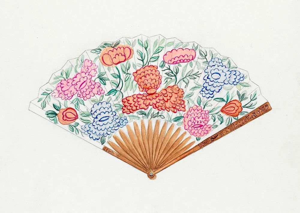 Fan (ca. 1940) Vincent Burzy. poster — illustration art