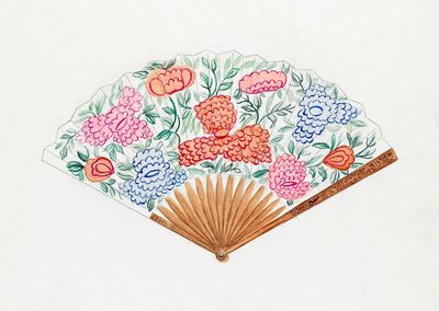 Fan (ca. 1940) Vincent Burzy. poster print