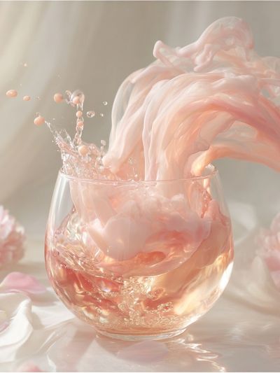 Pink Splash Still Life Print. poster