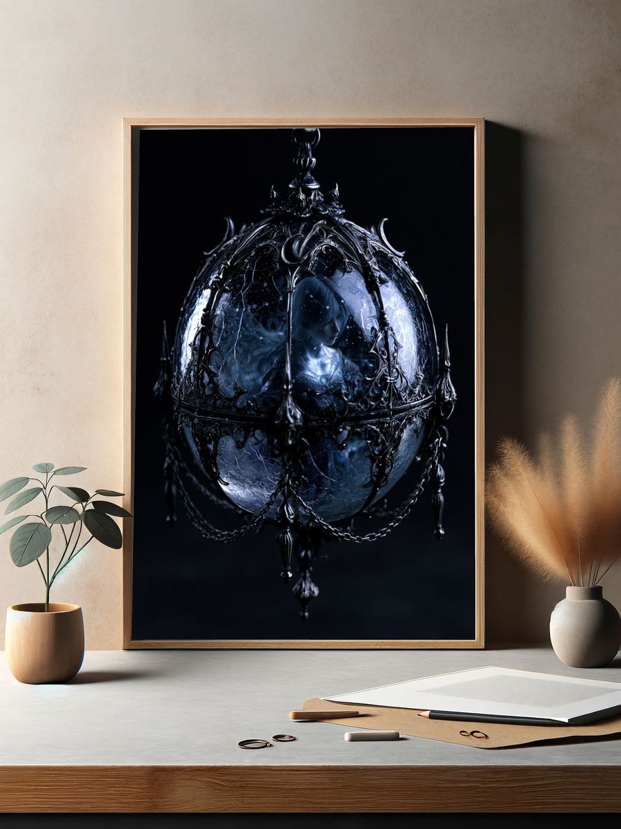 Gothic Orb Portrait Print. — room view 2