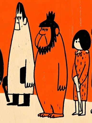 Quirky Character Group Illustration Poster. poster — illustration art