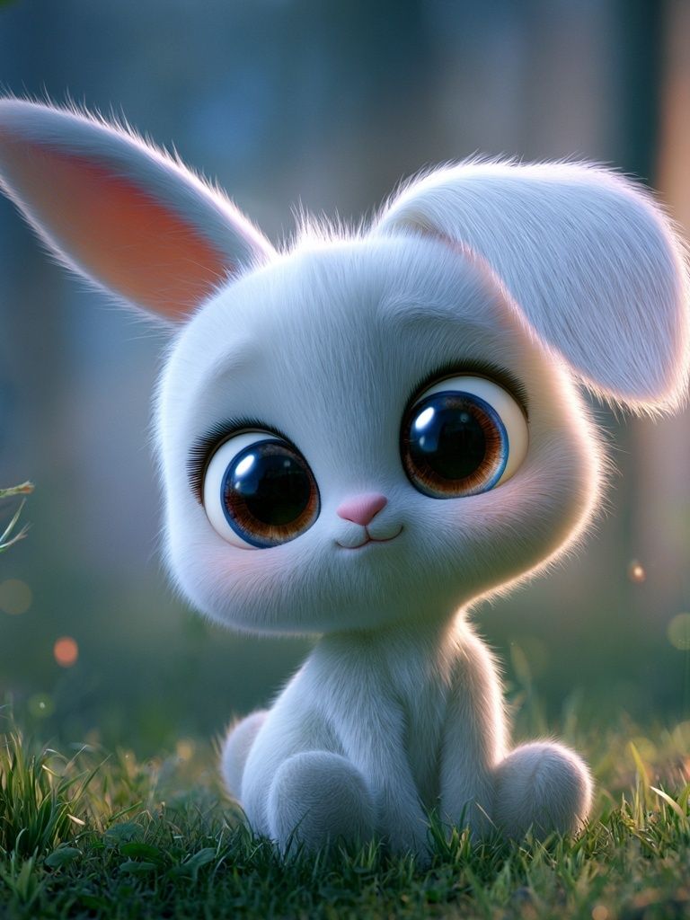 Cute Bunny Illustration Poster. poster — illustration art