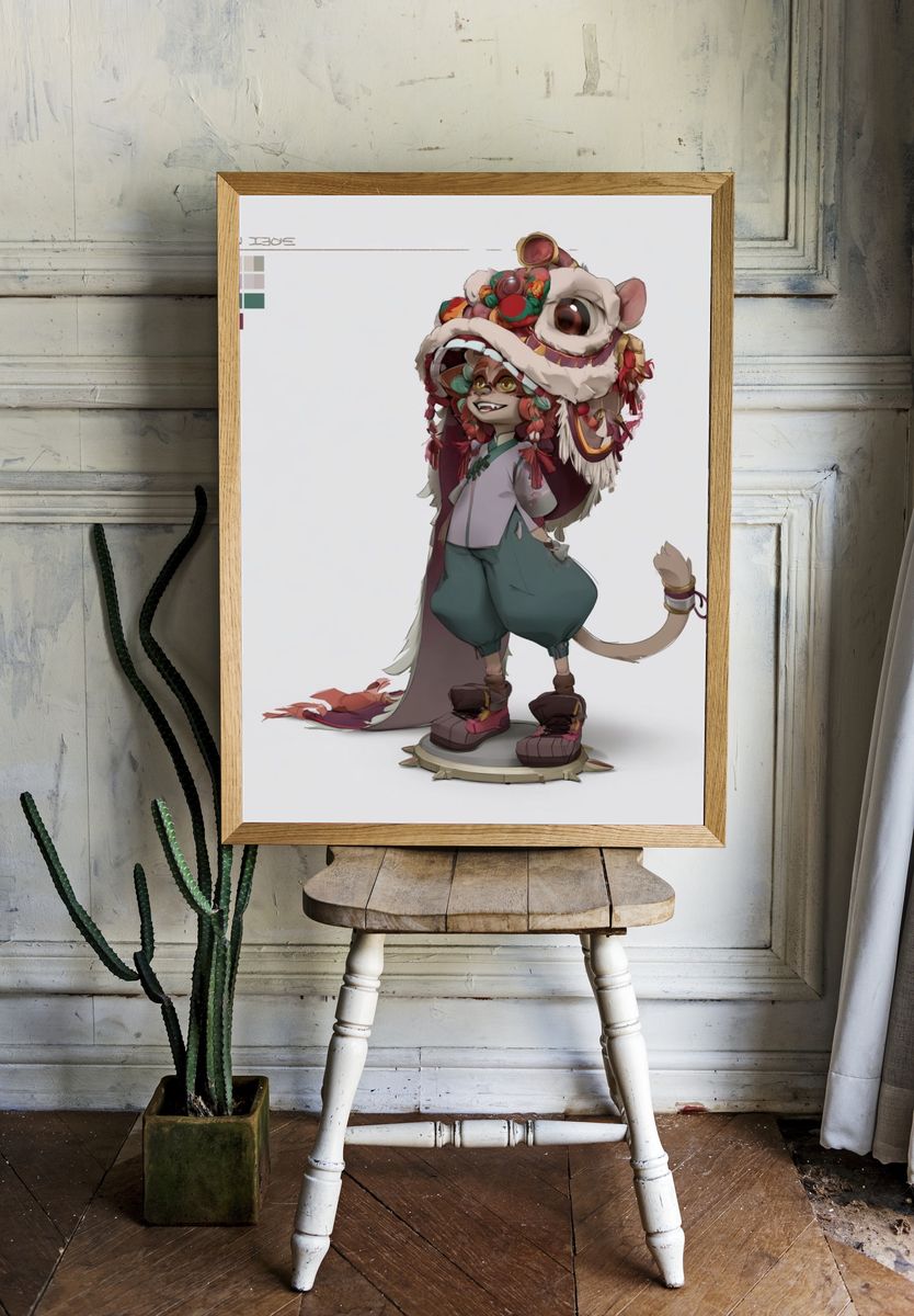 Fantasy Mouse Character Illustration Poster. room preview