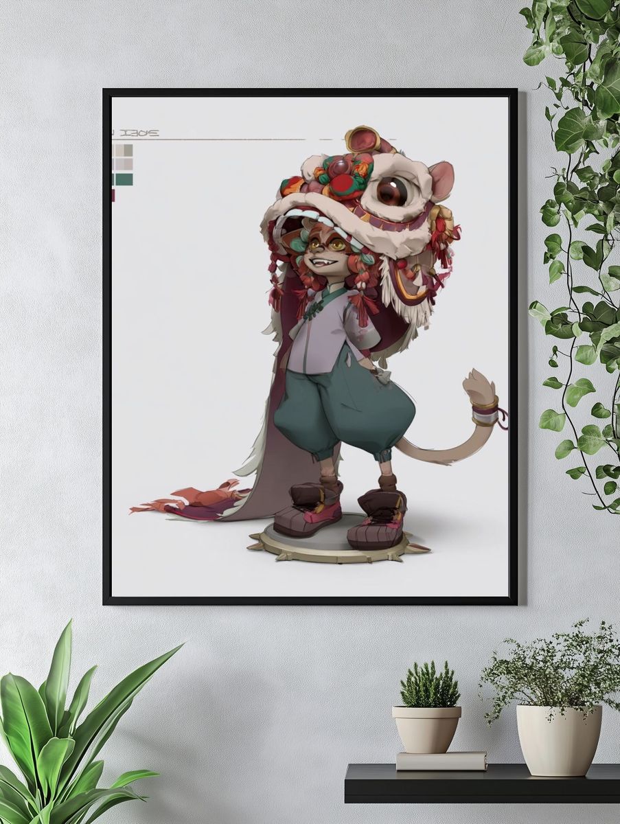 Fantasy Mouse Character Illustration Poster. — room view 4
