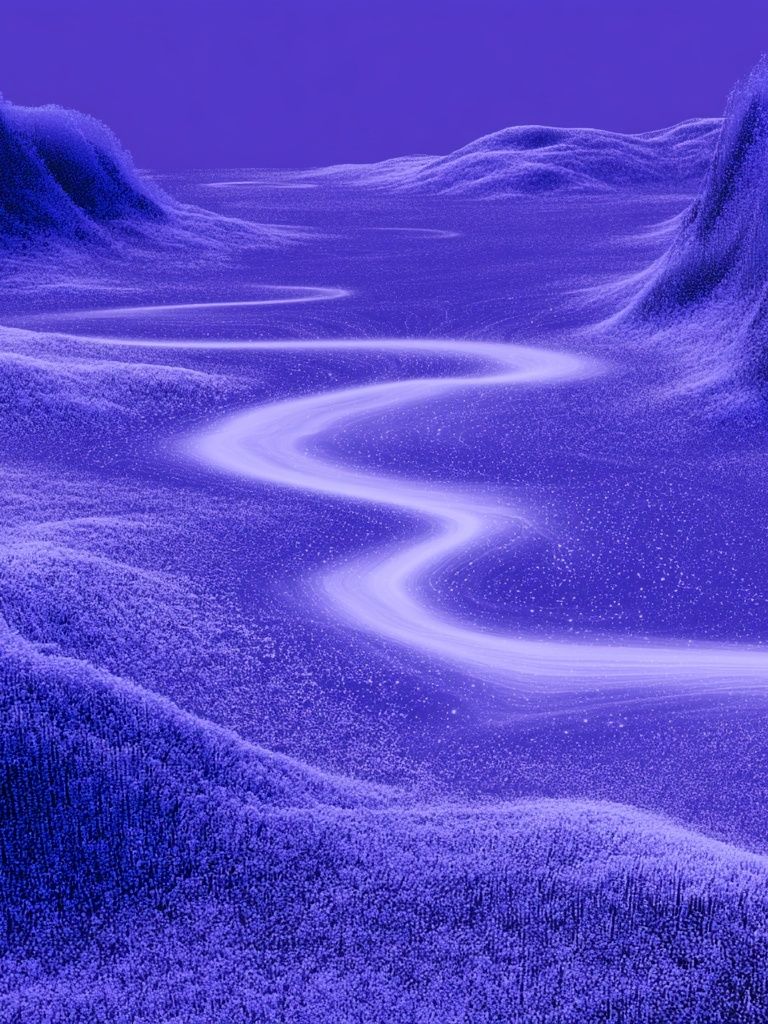 Purple Dreamscape Abstract Poster. poster — illustration art