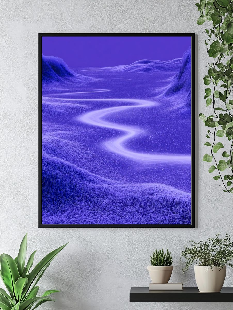 Purple Dreamscape Abstract Poster. — room view 4