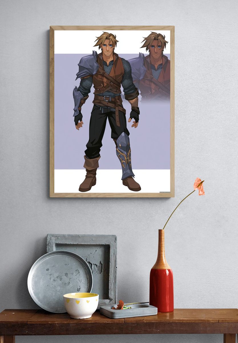 Fantasy Warrior Character Print. — room view 3