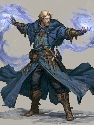 Wizard Spellcaster Digital Art Print.