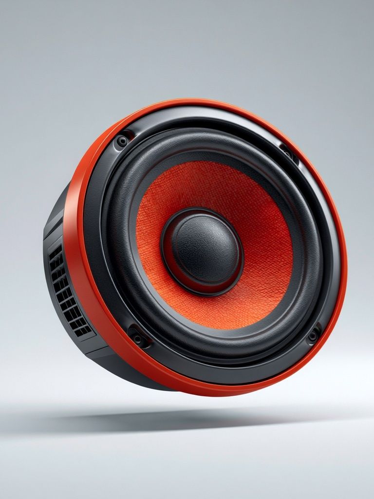 Floating Speaker Illustration Poster. poster detail